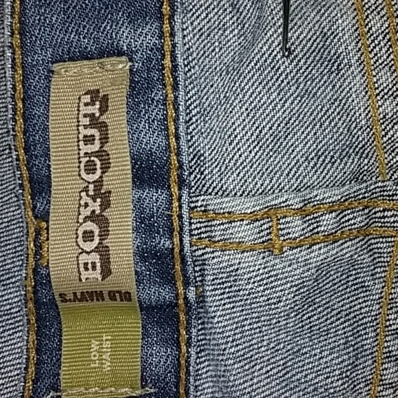 Old Navy's women's denim distressed jeans size 14 blue boy-cut - Picture 9 of 10